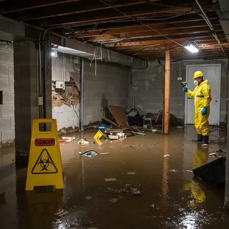 Flooded Basement Electrical Hazard in Limerick, ME Property